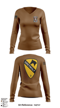 Bravo Company, 3BEB, 3ABCT, 1CD 75579019 Women's Long Sleeve V-neck Shirt -1 1