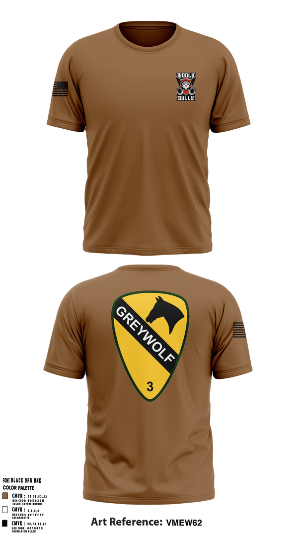 Bravo Company, 3BEB, 3ABCT, 1CD 75579019 Old School Cotton Feel Shirt - 1