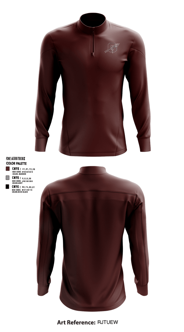 Ganado High School Basketball 15621417 Quarter Zip Jacket - 5