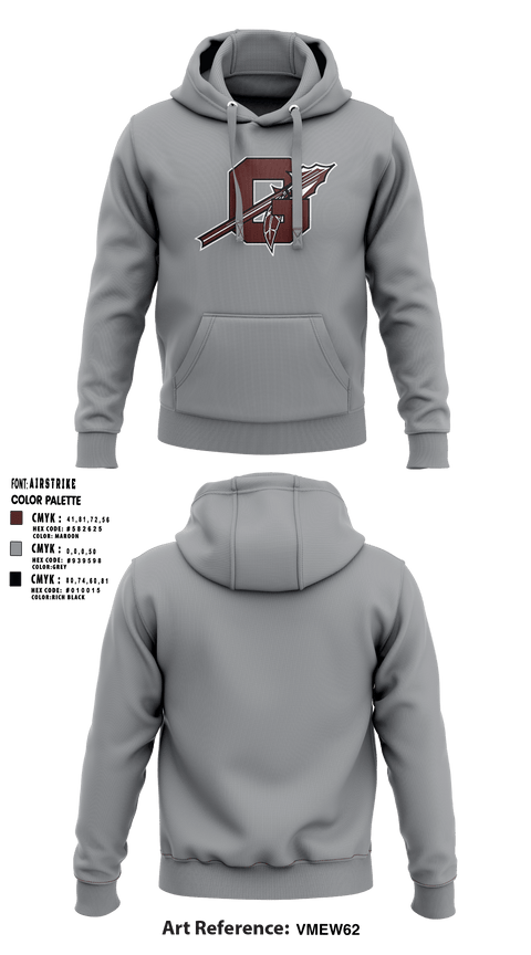 Ganado High School Basketball 15621417 Hoodie - 6