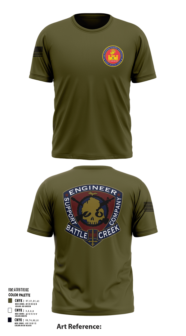 6th Engineer Support 55930969 Short Sleeve Performance Shirt - 124