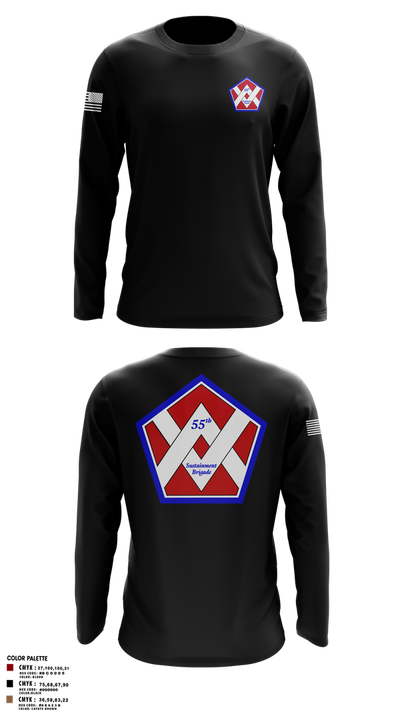 55th Sustainment Brigade 67361333 Long Sleeve Performance Shirt 3