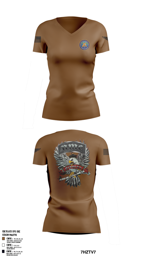 NMC DET LEMOORE Women's Short Sleeve V-neck Shirt - 1