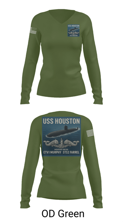 BESS 9465728 Women's Long Sleeve V-neck Shirt - 54