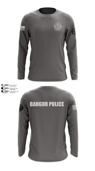 Long Sleeve Performance Shirt, Bangor PD, Police, Teamtime, Team time, sublimation, custom sports apparel, team uniforms, spirit wear, spiritwear, sports uniforms, custom shirts, team store, custom team store, fundraiser sports, apparel fundraiser