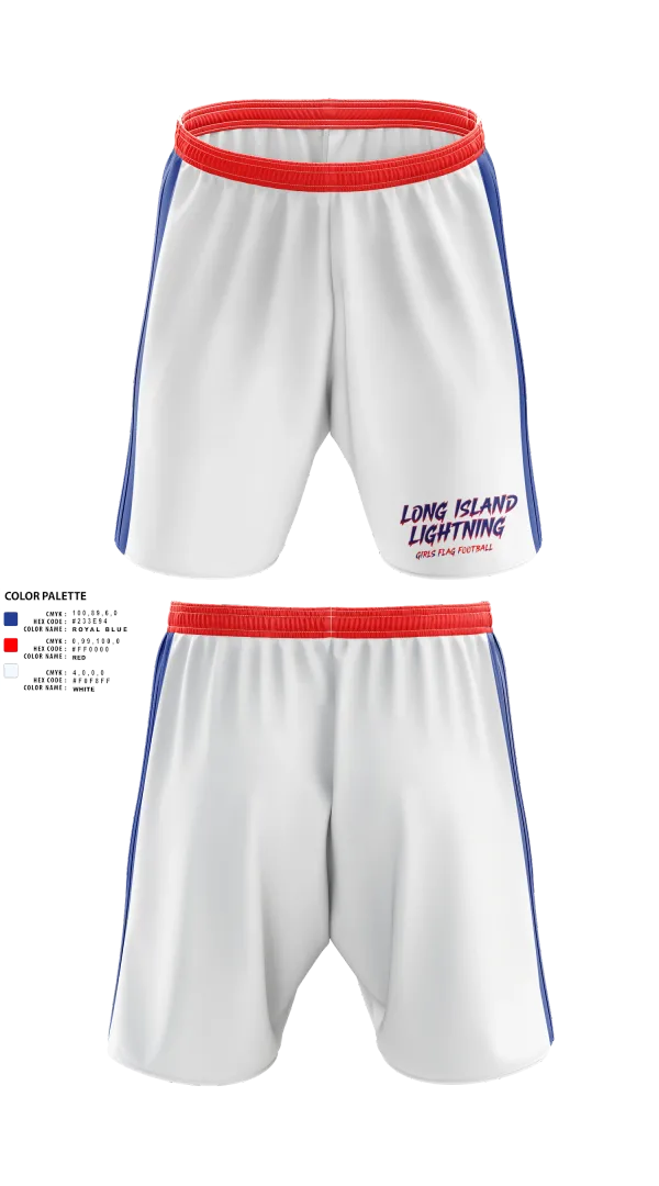 Athletic Shorts With Pockets, LI LIGHTNING, , Teamtime, Team time, sublimation, custom sports apparel, team uniforms, spirit wear, spiritwear, sports uniforms, custom shirts, team store, custom team store, fundraiser sports, apparel fundraiser