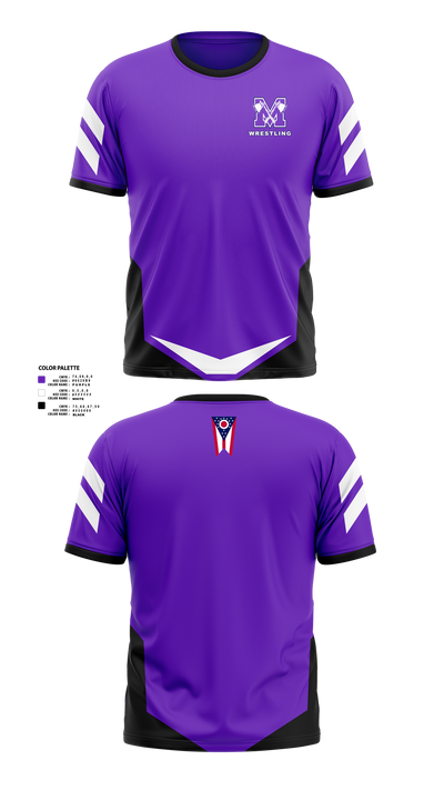 Mount Gilead High School Wrestling 55730415 Short Sleeve Performance Shirt - 42