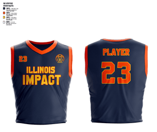 Illinois Impact Basketball 87881800 Mens Reversible Mesh Practice Basketball Jersey - 1