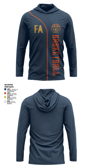 Illinois Impact Basketball 87881800 Long Sleeve Performance Shirt with hood - 1