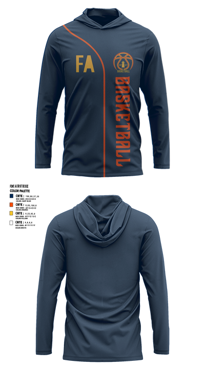 Illinois Impact Basketball 87881800 Long Sleeve Performance Shirt with hood - 1