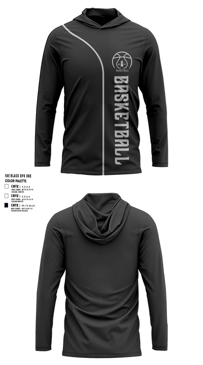 Illinois Impact Basketball 87881800 Long Sleeve Performance Shirt with hood - 2