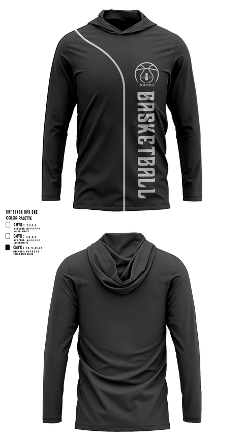 Illinois Impact Basketball 87881800 Long Sleeve Performance Shirt with hood - 2