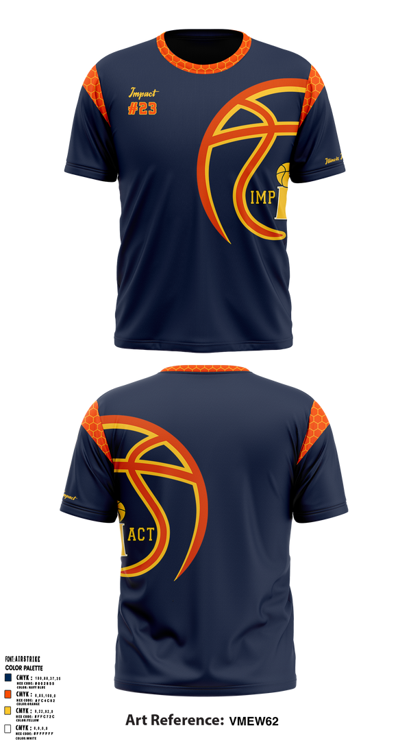Illinois Impact Basketball 87881800 Old School Cotton Feel Shirt - 2