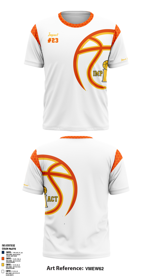 Illinois Impact Basketball 87881800 Old School Cotton Feel Shirt - 3