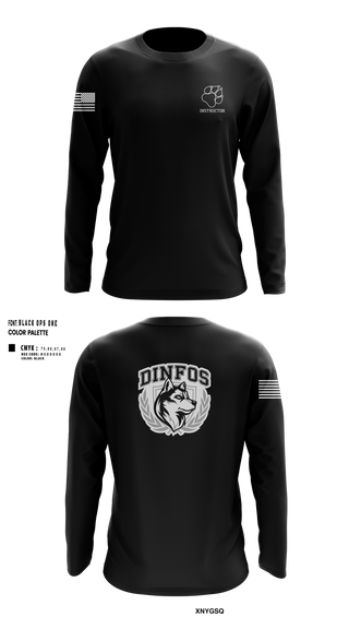 DINFOS (Defense Information School) 29284303 Long Sleeve Performance Shirt -100
