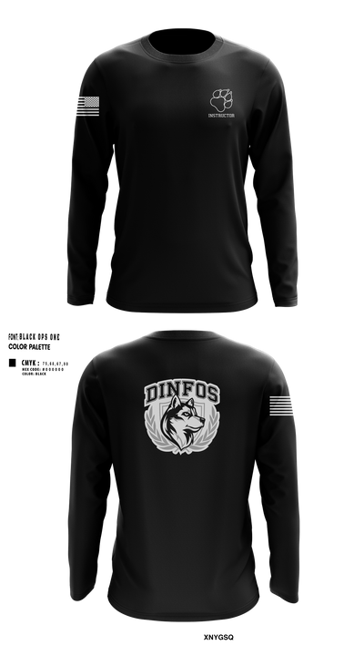 DINFOS (Defense Information School) 29284303 Long Sleeve Performance Shirt -100