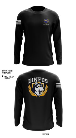 DINFOS (Defense Information School) 29284303 Long Sleeve Performance Shirt -101