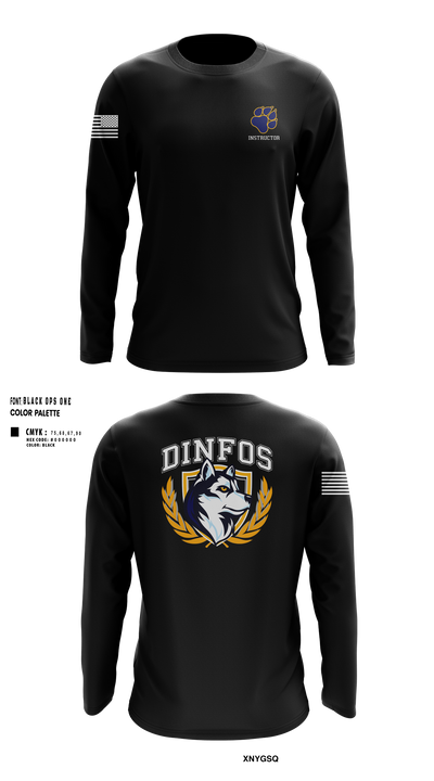DINFOS (Defense Information School) 29284303 Long Sleeve Performance Shirt -101