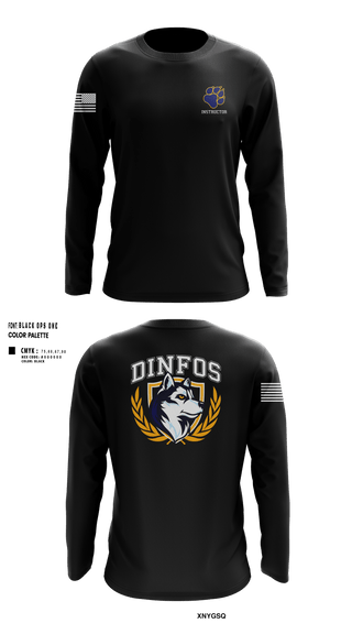 DINFOS (Defense Information School) 29284303 Long Sleeve Performance Shirt -103