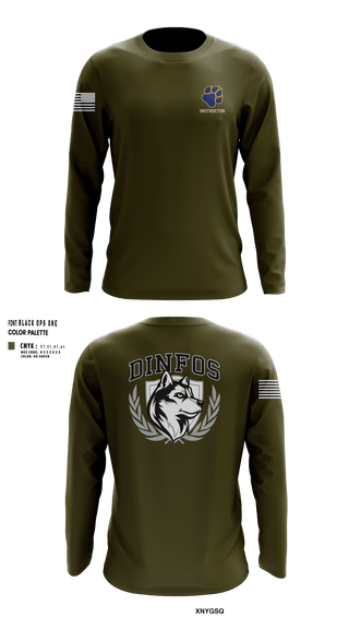 DINFOS (Defense Information School) 29284303 Long Sleeve Performance Shirt -104