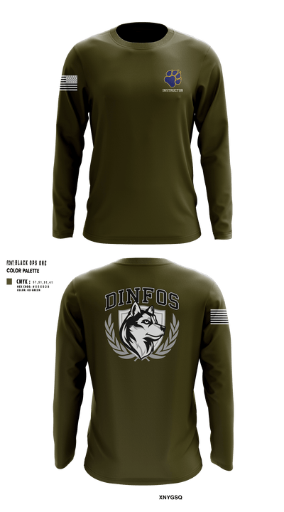 DINFOS (Defense Information School) 29284303 Long Sleeve Performance Shirt -104