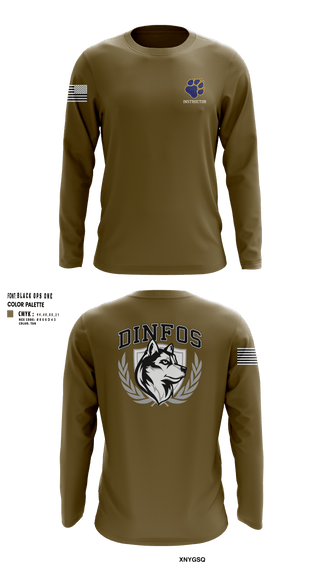 DINFOS (Defense Information School) 29284303 Long Sleeve Performance Shirt -105