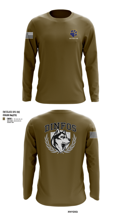 DINFOS (Defense Information School) 29284303 Long Sleeve Performance Shirt -105