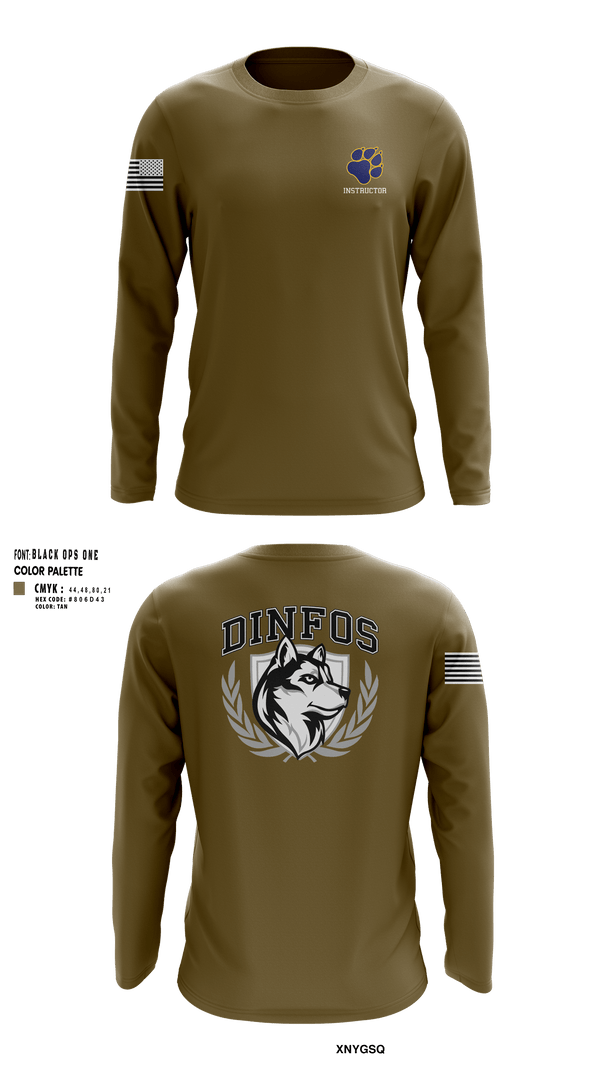 DINFOS (Defense Information School) 29284303 Long Sleeve Performance Shirt -105