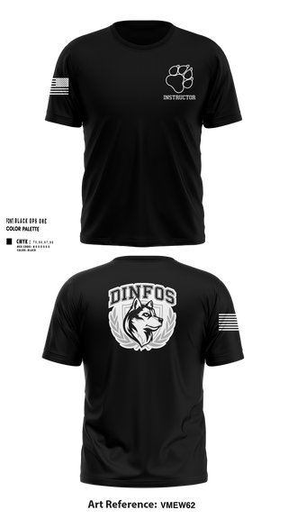 DINFOS (Defense Information School) 29284303 Short Sleeve Performance Shirt -100