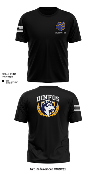 DINFOS (Defense Information School) 29284303 Short Sleeve Performance Shirt -101