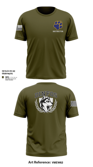 DINFOS (Defense Information School) 29284303 Short Sleeve Performance Shirt -104