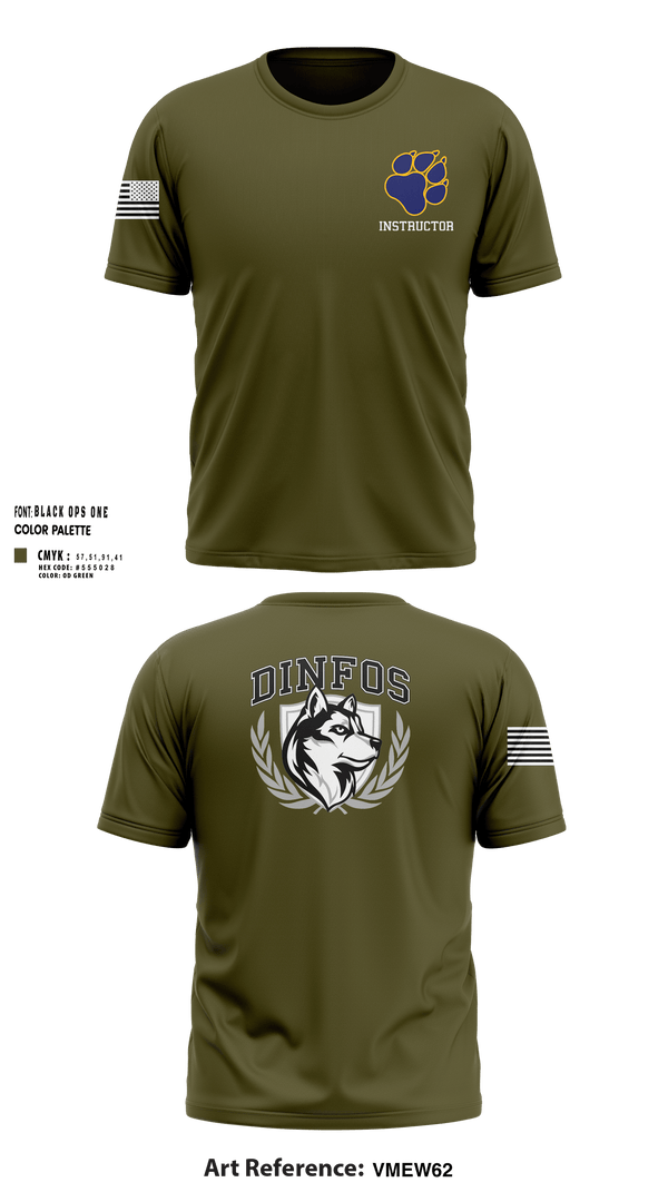 DINFOS (Defense Information School) 29284303 Short Sleeve Performance Shirt -104