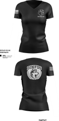 DINFOS (Defense Information School) 29284303 Women's Short Sleeve V-neck Shirt -100