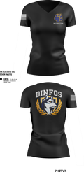 DINFOS (Defense Information School) 29284303 Women's Short Sleeve V-neck Shirt -101