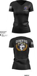 DINFOS (Defense Information School) 29284303 Women's Short Sleeve V-neck Shirt -103