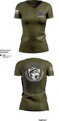 DINFOS (Defense Information School) 29284303 Women's Short Sleeve V-neck Shirt -104
