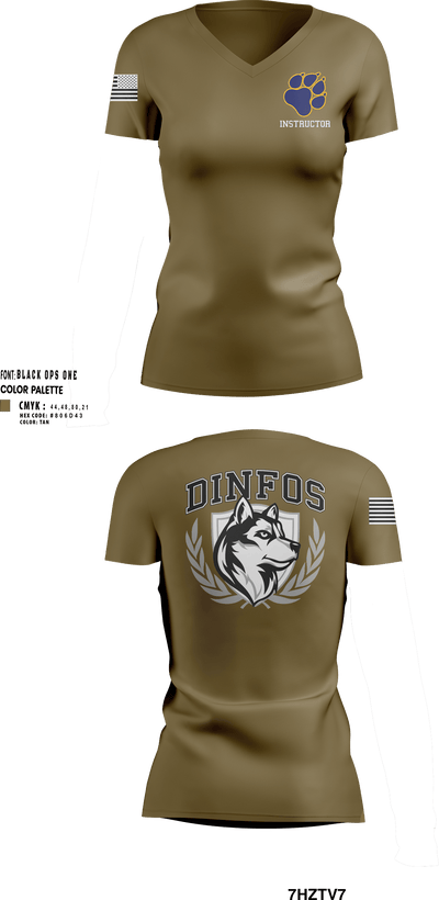 DINFOS (Defense Information School) 29284303 Women's Short Sleeve V-neck Shirt -105