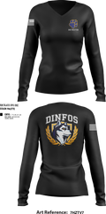 DINFOS (Defense Information School) 29284303 Women's Long Sleeve V-neck Shirt -101