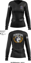 DINFOS (Defense Information School) 29284303 Women's Long Sleeve V-neck Shirt -103