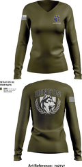 DINFOS (Defense Information School) 29284303 Women's Long Sleeve V-neck Shirt -104