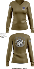 DINFOS (Defense Information School) 29284303 Women's Long Sleeve V-neck Shirt -105