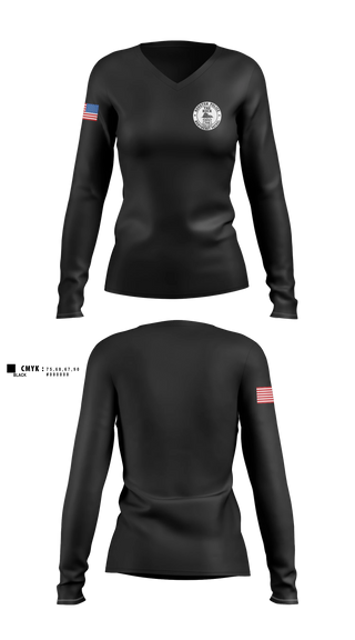 Womens Long Sleeve Vneck Shirt, Houston Police Northeast Patrol, Police, Teamtime, Team time, sublimation, custom sports apparel, team uniforms, spirit wear, spiritwear, sports uniforms, custom shirts, team store, custom team store, fundraiser sports, apparel fundraiser