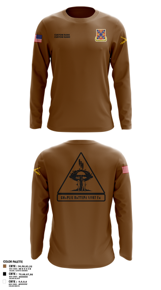 C BTRY 1/107 FA 56836205 Long Sleeve Performance Shirt 7