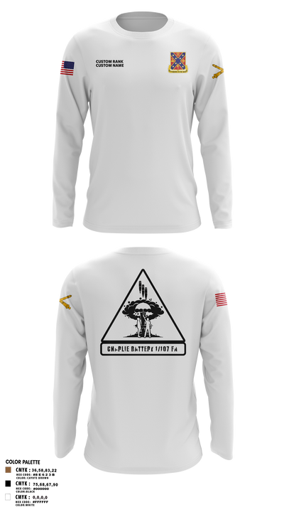 C BTRY 1/107 FA 56836205 Long Sleeve Performance Shirt 8