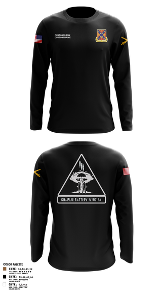 C BTRY 1/107 FA 56836205 Long Sleeve Performance Shirt 9