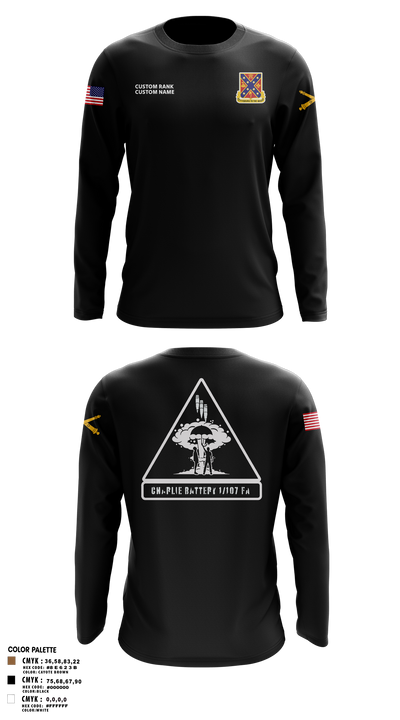 C BTRY 1/107 FA 56836205 Long Sleeve Performance Shirt 9