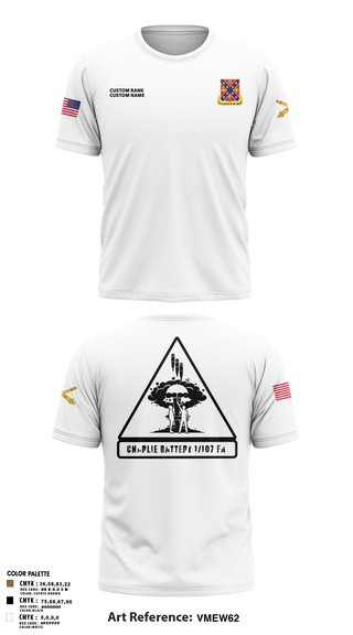 C BTRY 1/107 FA 56836205 Short Sleeve Performance Shirt - 8