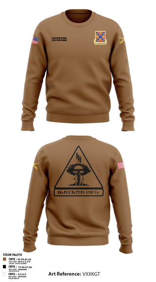 C BTRY 1/107 FA 56836205 Crew Neck Sweatshirt - 7