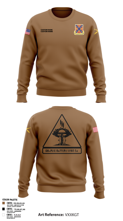C BTRY 1/107 FA 56836205 Crew Neck Sweatshirt - 7