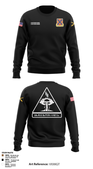 C BTRY 1/107 FA 56836205 Crew Neck Sweatshirt - 9